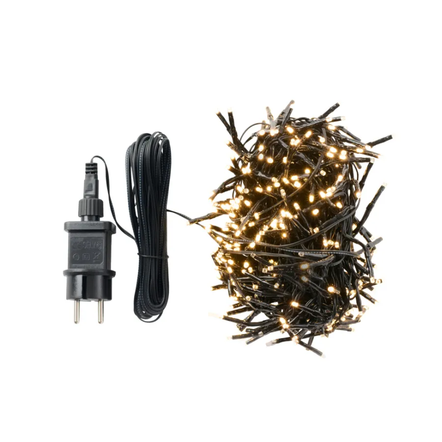 Stemning® Dekorativ Belysning - Udendørs|Klyngelys Basis 384 LED m/blink varm hvid 8 meter