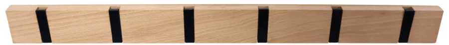 HOME it Knager & Knagerækker|Knagerække flex lys eg 6 knager 60 cm naturtræ