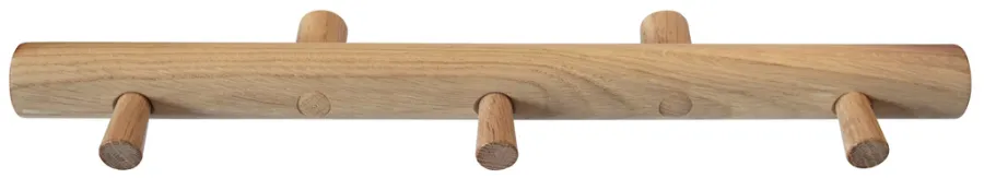 HOME it Knager & Knagerækker|Knagerække m/3 knager egetræ 35 cm natur