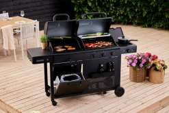 Grillexpert® Kulgrill & Briketter|Gasgrill|Kombigrill til gas og kul - Sort