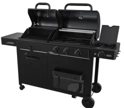 Grillexpert® Kulgrill & Briketter|Gasgrill|Kombigrill til gas og kul - Sort