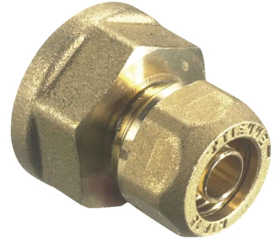 Fittings Til Rør|Kompressionsmuffe til PEX 3/4" x 15 mm