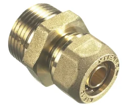 Fittings Til Rør|Kompressionsnippel 3/4" x 15 mm Messing