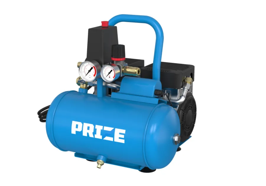 PRIZE® Kompressor|Kompressor støjsvag 0,75 hk og 6 liter tank - PRIZE
