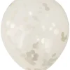 Pynt & Festudstyr|Konfettiballon guld 30 cm 5 stk.