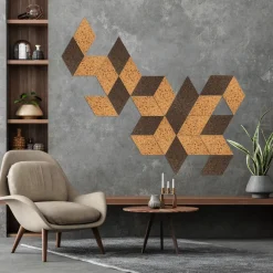 Akustikpaneler & Tilbehør|Loftbeklædning|Korkpanel diamond 6 stk. Country