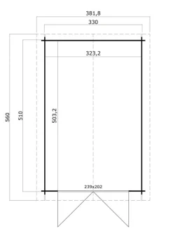 Lasita Maja Redskabsrum|Carporte|garage Mauritius 510 x 330 cm