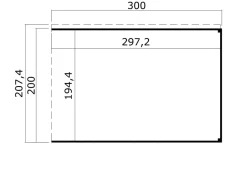 Lasita Maja Redskabsrum|overdække til redskabsrum 300 x 200 cm