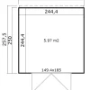Lasita Maja Redskabsrum|redskabsrum Felix 2 250 x 250 cm