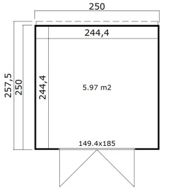 Lasita Maja Redskabsrum|redskabsrum Felix 2 250 x 250 cm