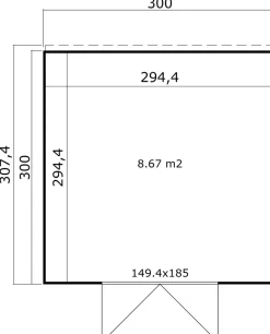 Lasita Maja Redskabsrum|redskabsrum Felix 3 300 x 300 cm