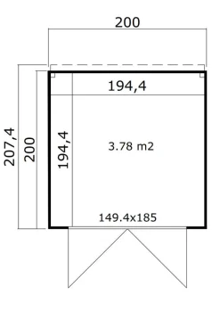 Lasita Maja Redskabsrum|redskabsrum Felix 1 200 x 200 cm