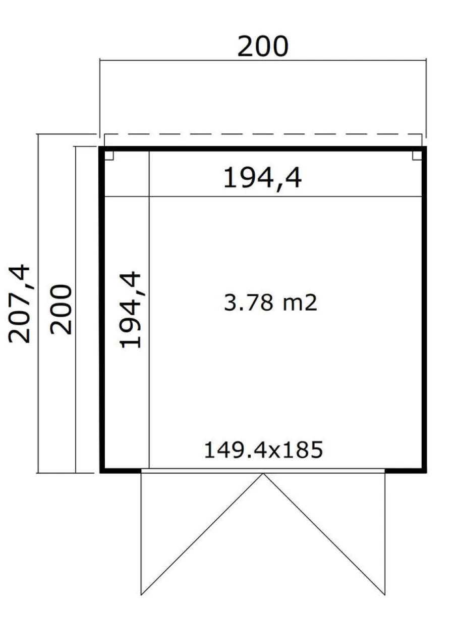 Lasita Maja Redskabsrum|redskabsrum Felix 1 200 x 200 cm