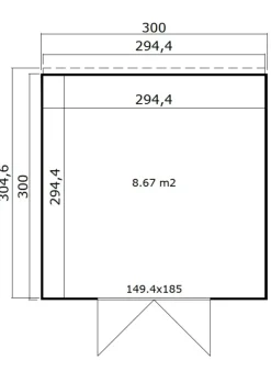 Lasita Maja Redskabsrum|redskabsrum Fynn 3 300 x 300 cm