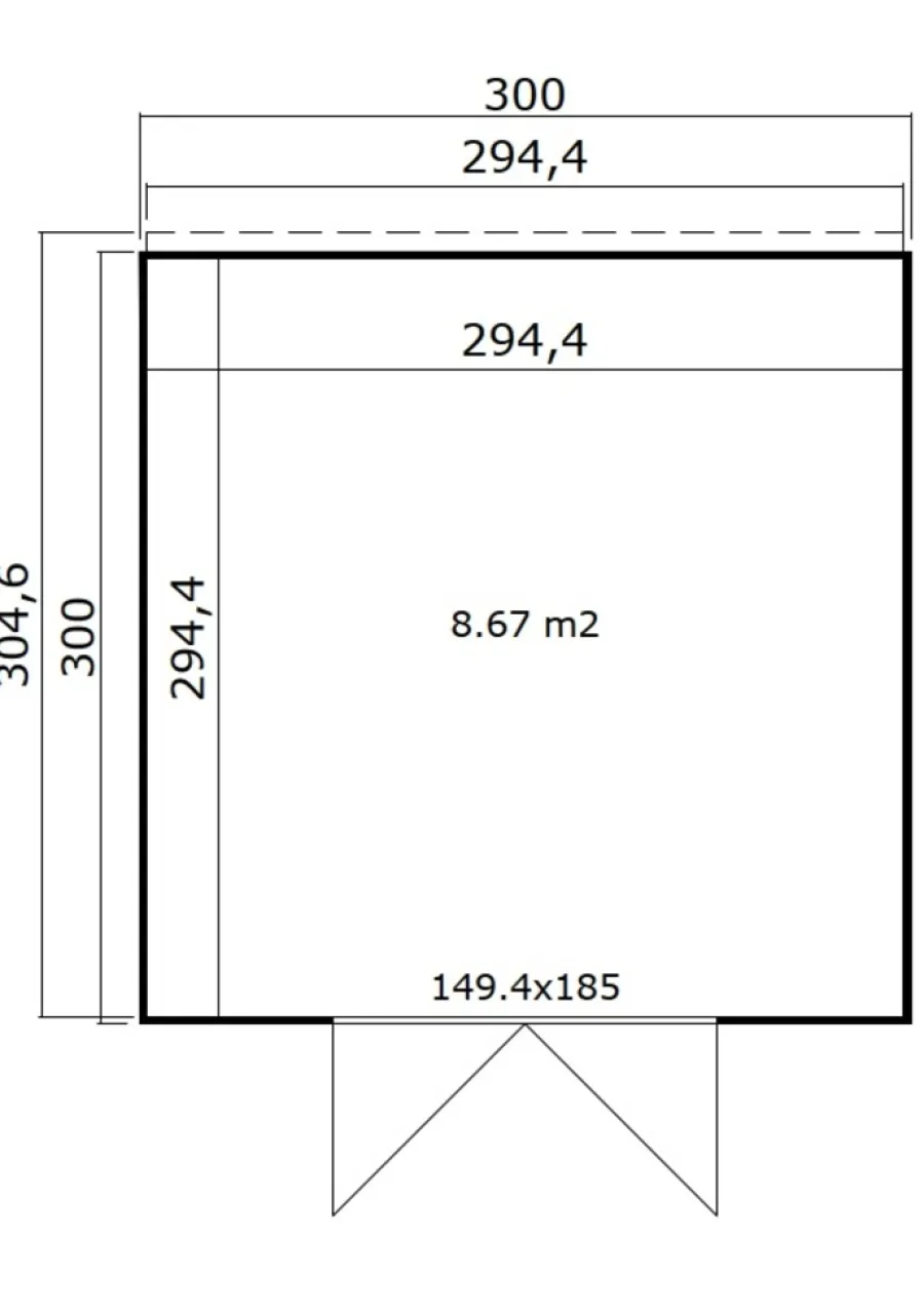 Lasita Maja Redskabsrum|redskabsrum Fynn 3 300 x 300 cm