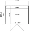 Lasita Maja Redskabsrum|redskabsrum Fynn 1,5 200 x 250 cm