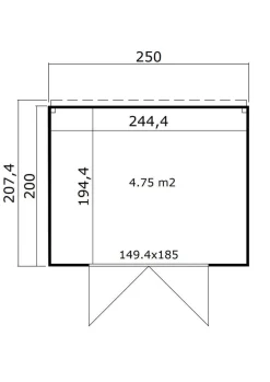 Lasita Maja Redskabsrum|redskabsrum Fynn 1,5 200 x 250 cm