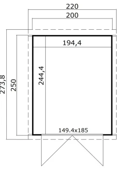 Lasita Maja Redskabsrum|redskabsrum Kibo 250 x 200 cm