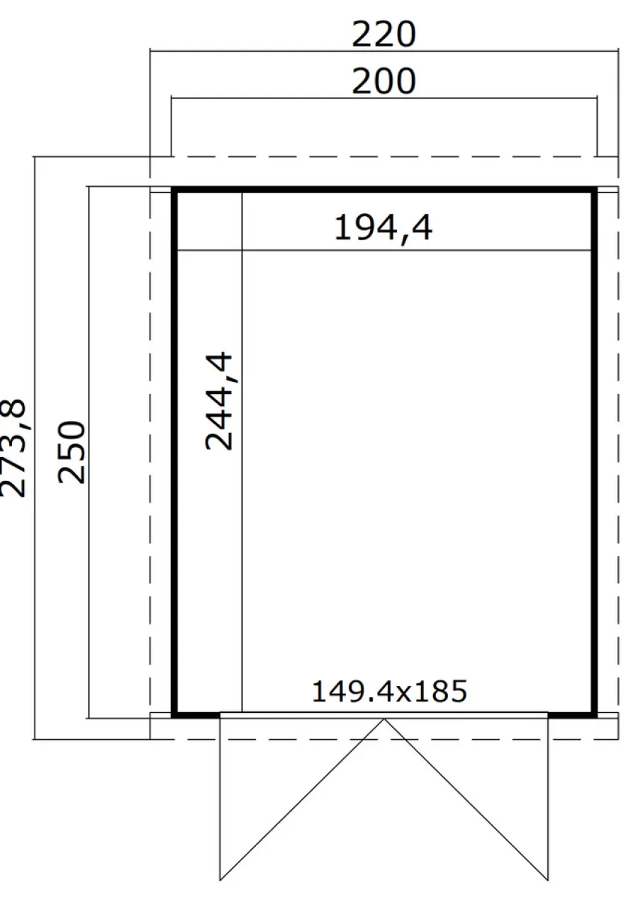 Lasita Maja Redskabsrum|redskabsrum Kibo 250 x 200 cm