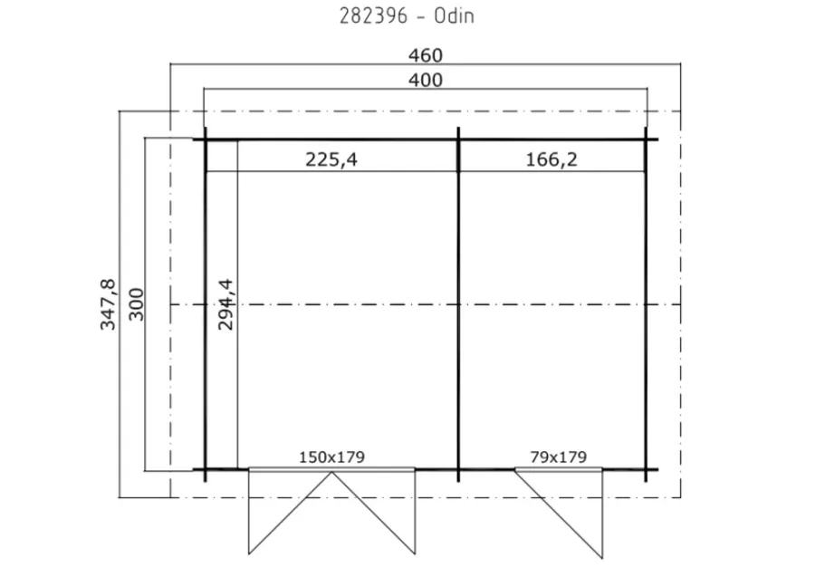 Lasita Maja Redskabsrum|redskabsrum Odin 420 x 320 cm