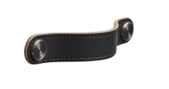 Greb & Hængsler|Læderstropper 12,8 cm 2-pk. Sort