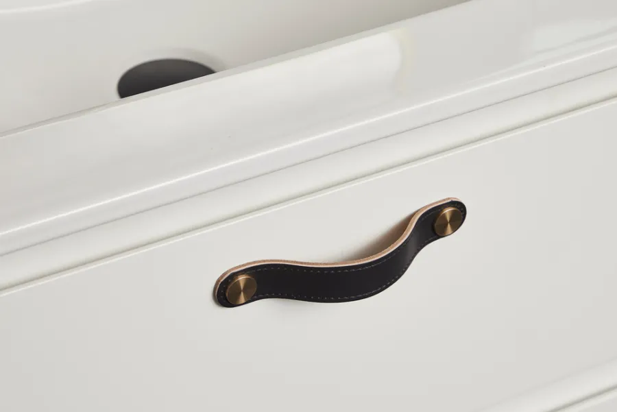 Greb & Hængsler|Læderstropper 12,8 cm 2-pk. Sort