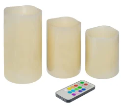 Dekorativ Belysning - Indendørs|LED-bloklys med farveskift 3-pk.