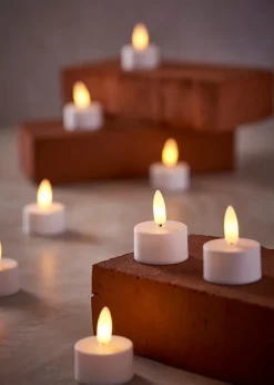 DAY Dekorativ Belysning - Indendørs|LED-fyrfadslys med 3D-flamme 4 stk. -