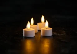 DAY Dekorativ Belysning - Indendørs|LED-fyrfadslys med 3D-flamme 4 stk. -