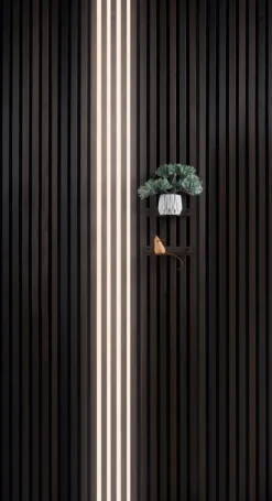 FibroTech Led-Bånd|LED-lysskinne til akustikpanel sort 3 meter 4-pk.