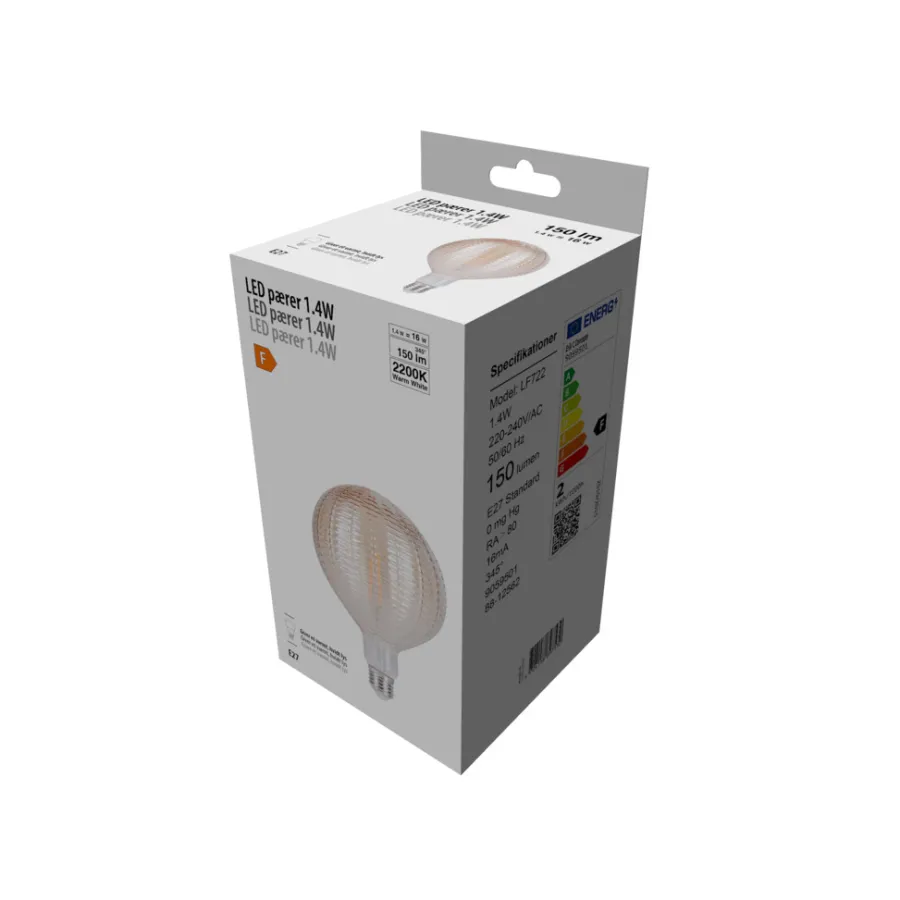 Led-Pærer|LED-pære Dent Amber 1,4 W E27