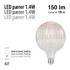 Led-Pærer|LED-pære Stripes Amber 1,4 W E27