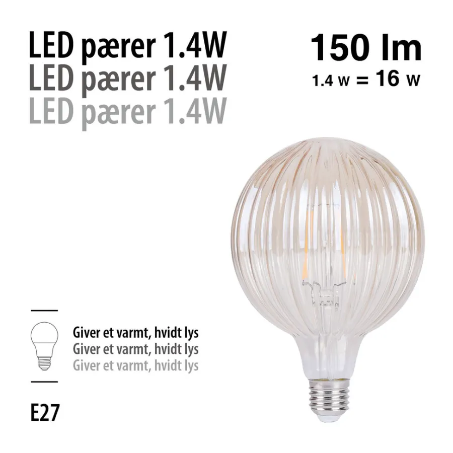 Led-Pærer|LED-pære Stripes Amber 1,4 W E27