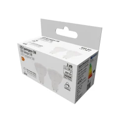 Led-Pærer|LED-spotpære 5 W GU10 dæmpbar 2-pk.
