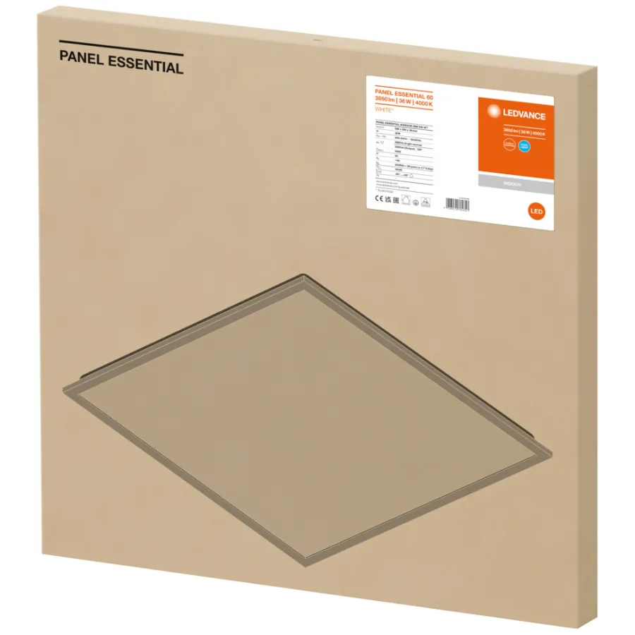 LEDVANCE Loftlamper|Væglamper|Panel Essential t/indbygning 36 W 600 x 600 mm