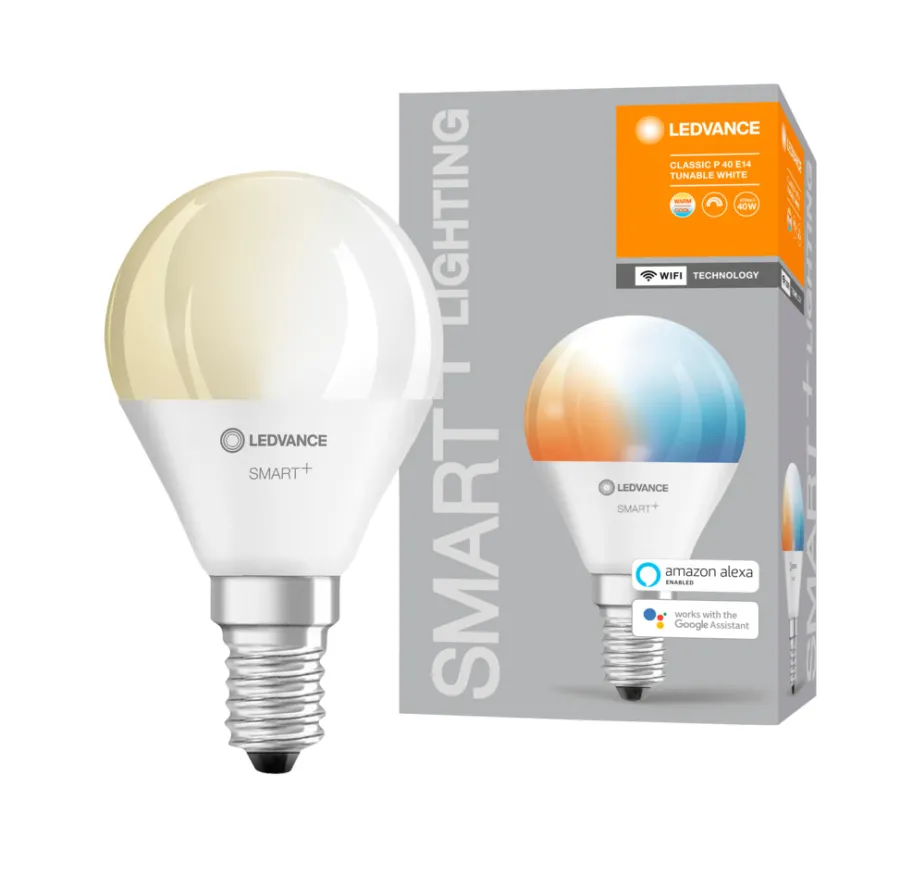 LEDVANCE Led-Pærer|Smart Pærer|SMART+ TW kronepære E14 5 W