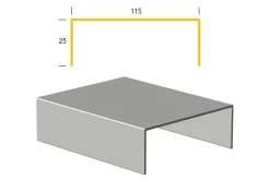 JUAL Tagpap & Asfalt|Limtræsprofil aluminium 115 x 1000 mm