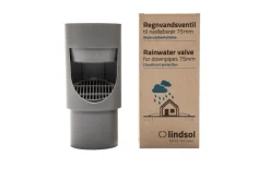 Lindsolutions Regnvand|Vandsikring|regnvandsventil til nedløbsrør 75 mm