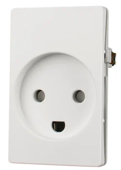 Lauritz Knudsen Stikkontakter & Afbrydere|LK FUGA® stikkontakt m/jord hvid 1,5 modul