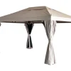 Pavilloner & Partytelte|Luksus pavillon 3 x 4 m beige og sort