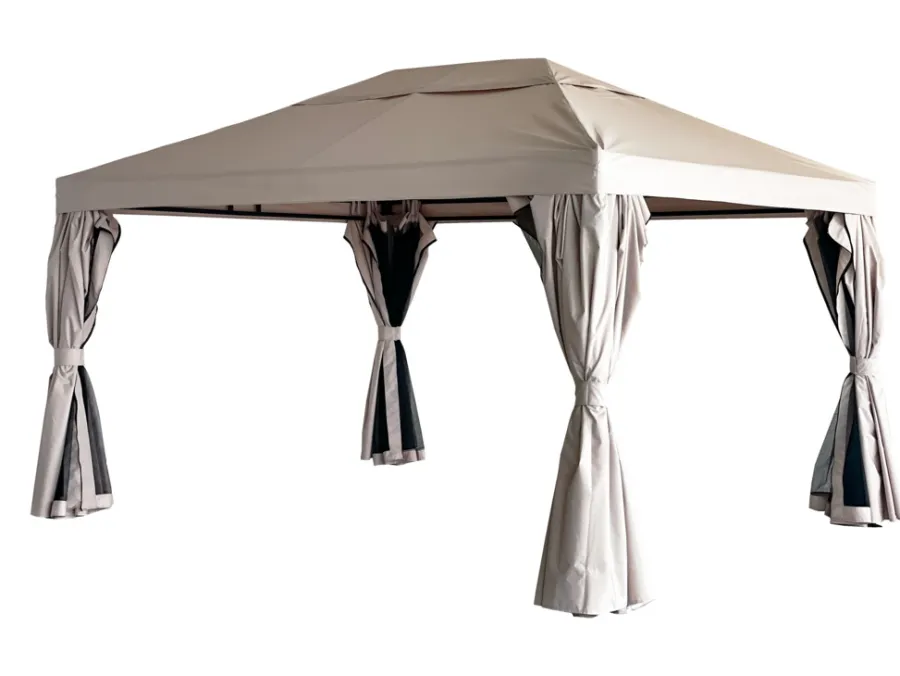 Pavilloner & Partytelte|Luksus pavillon 3 x 4 m beige og sort