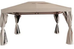 Pavilloner & Partytelte|Luksus pavillon 3 x 4 m beige og sort