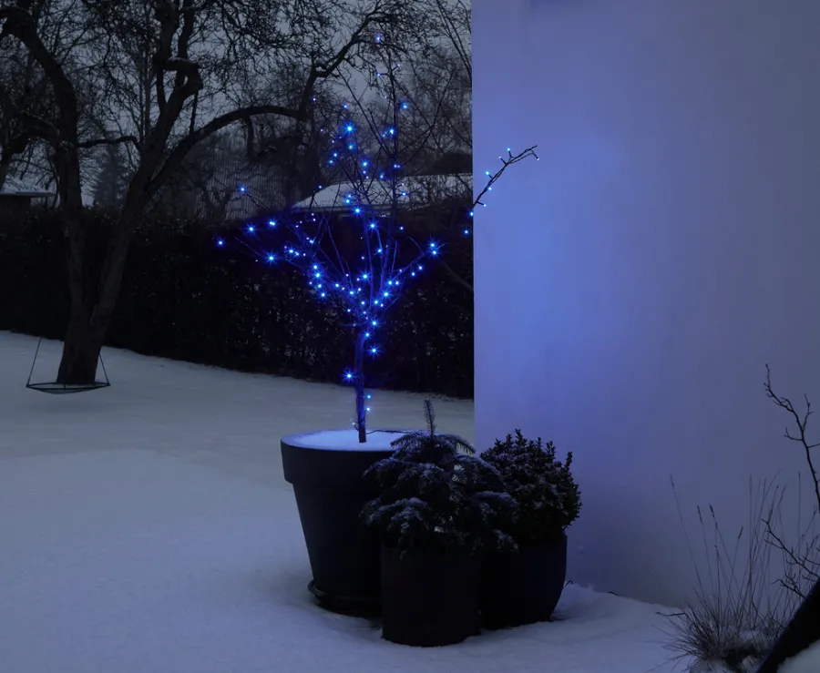 Stemning® Dekorativ Belysning - Udendørs|Lyskæde Basis 100 LED blå 9,9 meter