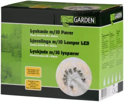 Garden® Sæsonafslutning|Dekorativ Belysning - Udendørs|Lyskæde med 10 pærer 5,5 meter -