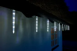 Stemning® Dekorativ Belysning - Udendørs|Lyskæde m/istapper 10 LED hvid 9,5 meter