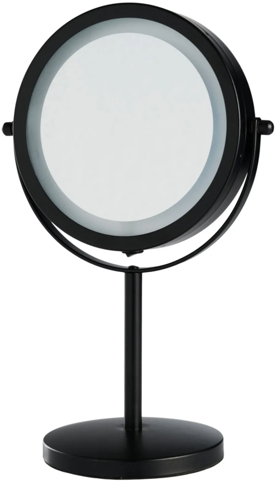 DAY Tilbehør Til Badeværelset|Spejle|Makeup spejl m/lys Ø 17,5 cm - Sort