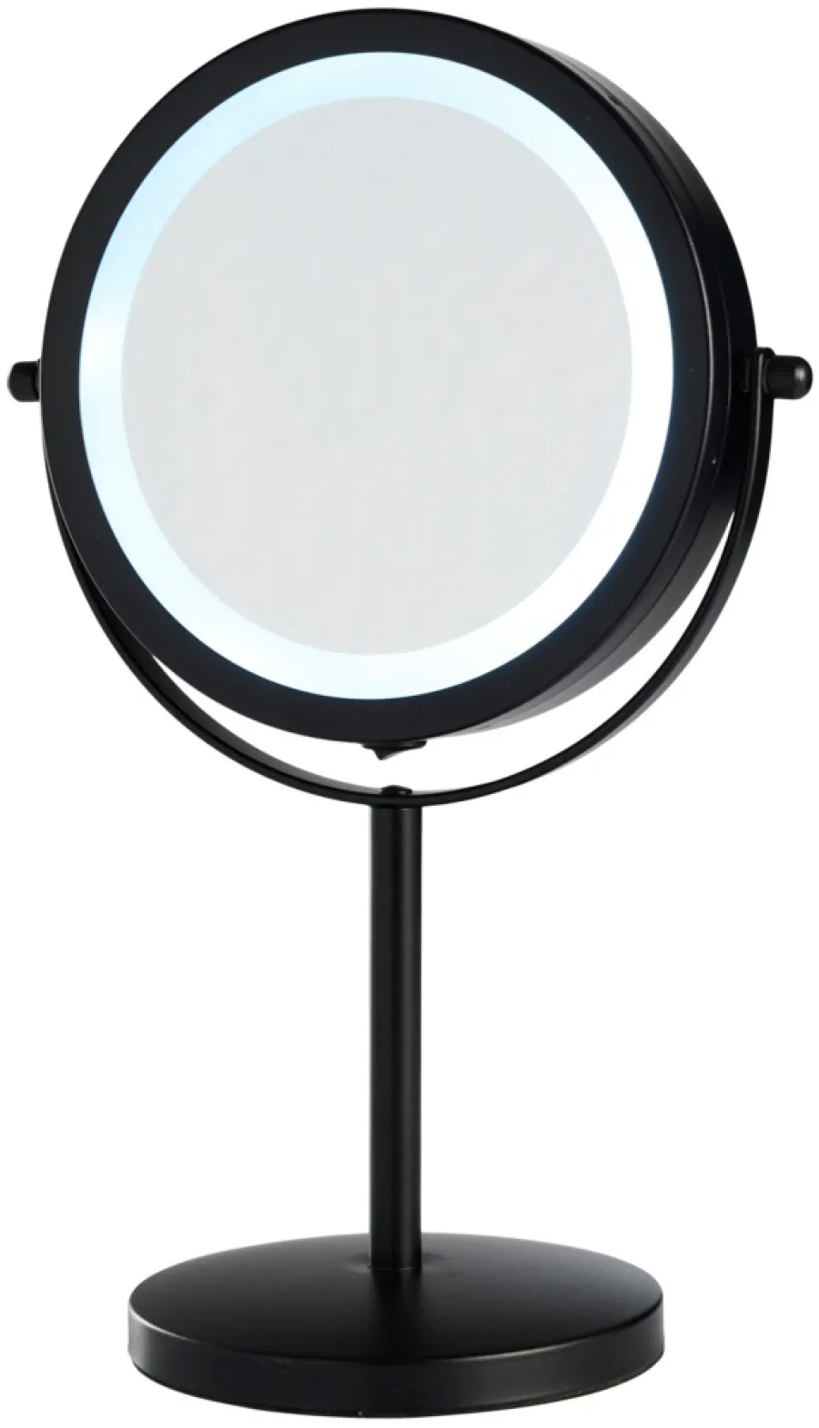 DAY Tilbehør Til Badeværelset|Spejle|Makeup spejl m/lys Ø 17,5 cm - Sort