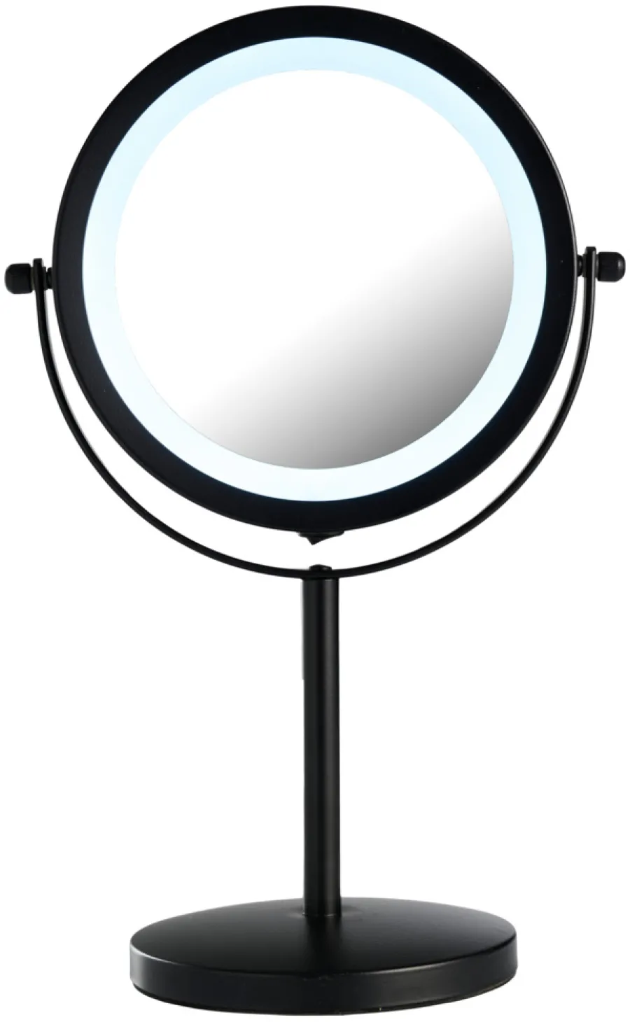 DAY Tilbehør Til Badeværelset|Spejle|Makeup spejl m/lys Ø 17,5 cm - Sort