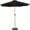 Sunlife® Sæsonafslutning|Parasoller & Markiser|Markedsparasol Stockholm Ø300 cm sort/teak m/krank -