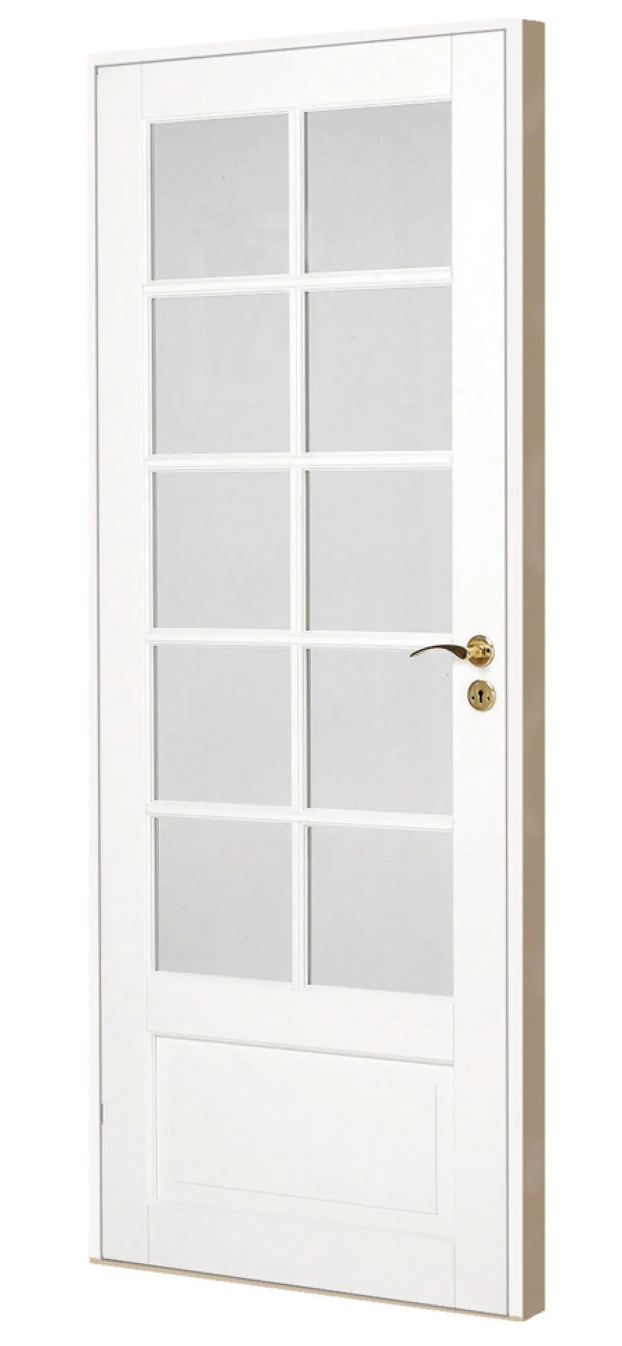 Torso Døre & Karme|Massiv hvidmalet enkelt glasdør 82,5 x 204 cm
